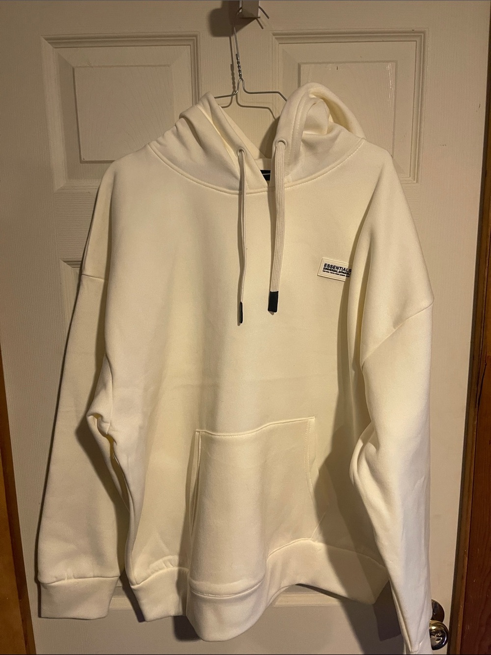 DR Essentials Men's Cream Hoodie Sweatshirt - Minimal Pullover